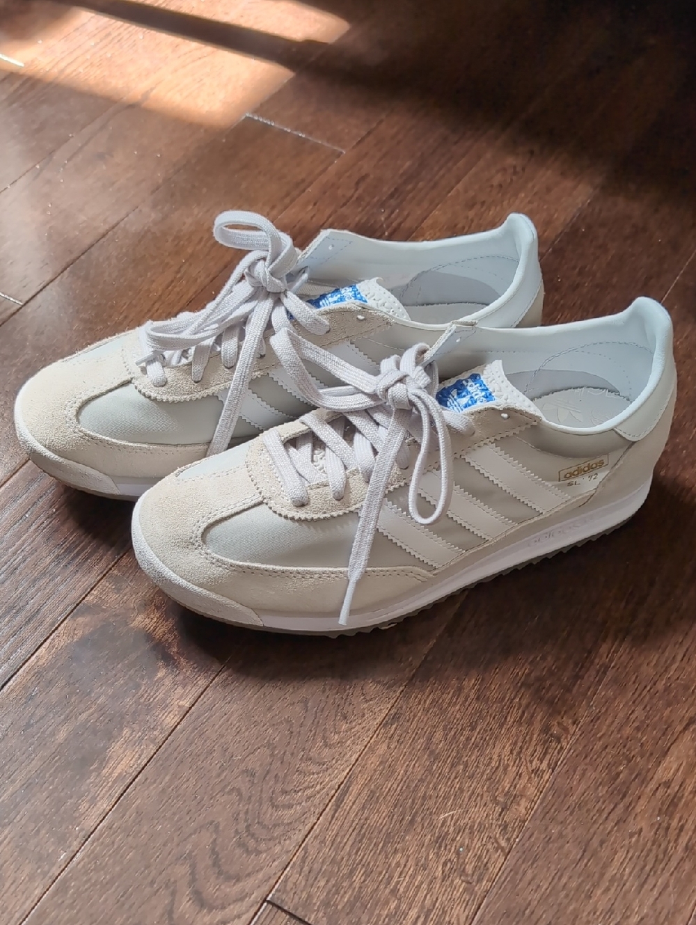 Like New Adidas Originals SL 72 Off-White/Cream Suede Retro Sneakers